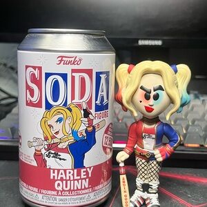 Funko Harley Quinn Soda Figure with Red and Blue Accents